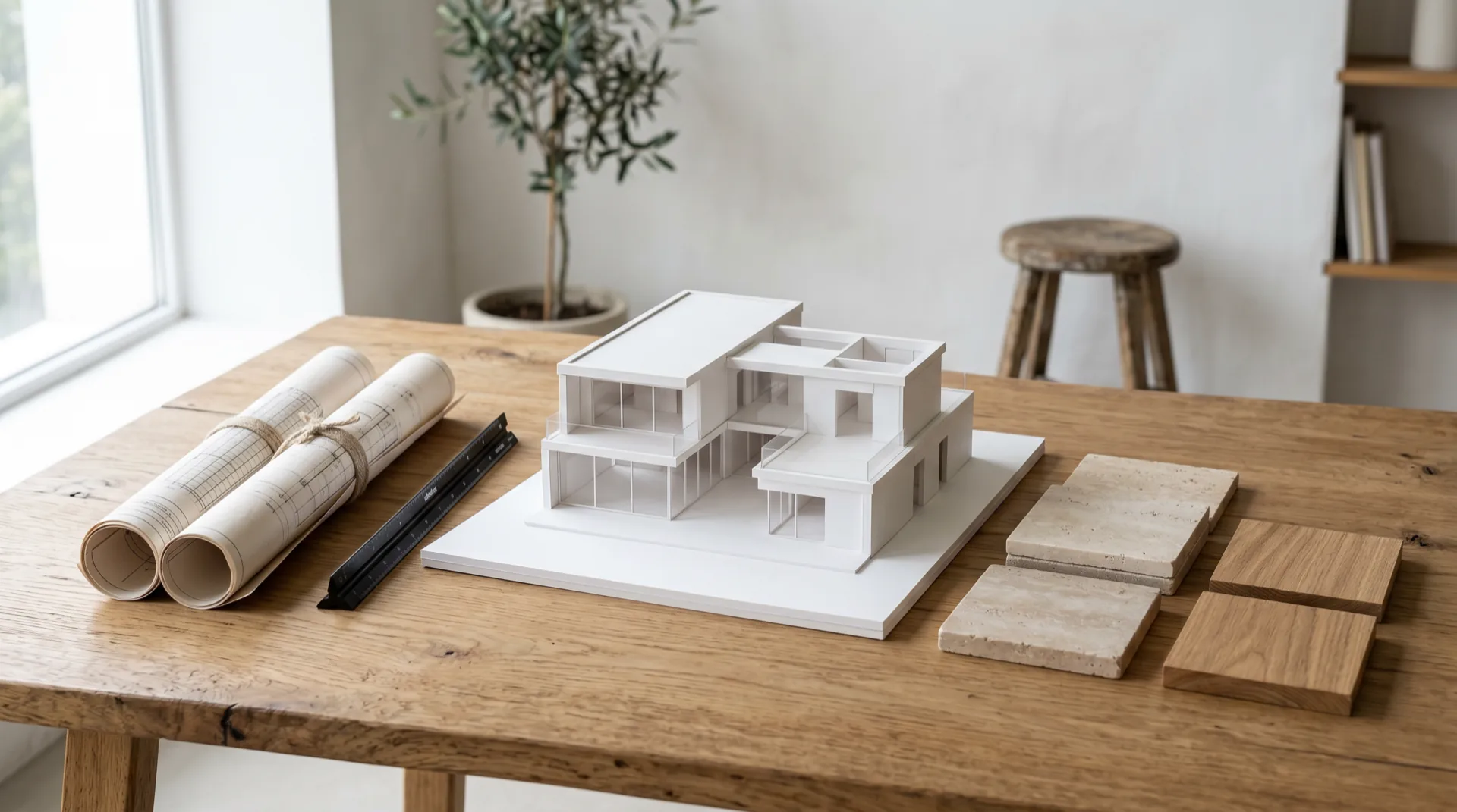 Salón minimalista donde imaginar las primeras conversaciones del proyecto