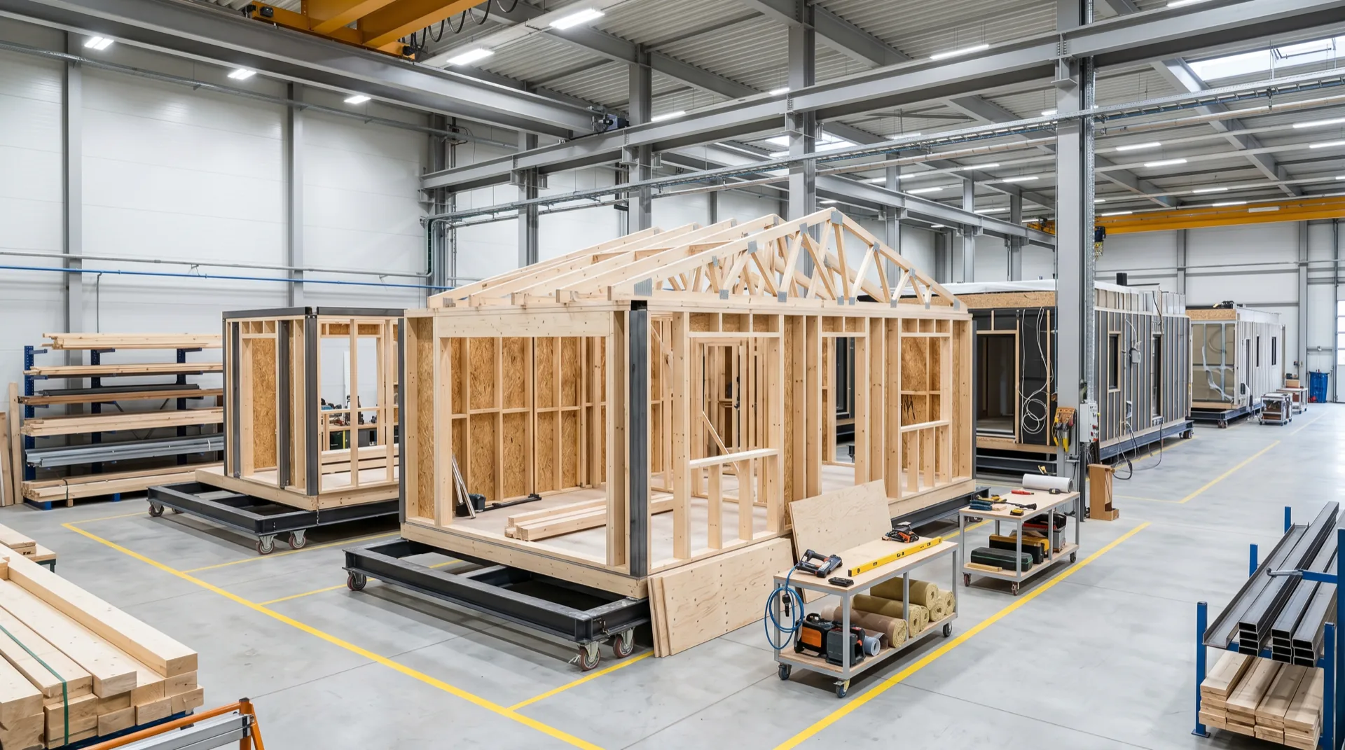 Villa con sistema constructivo industrializado de piedra y madera
